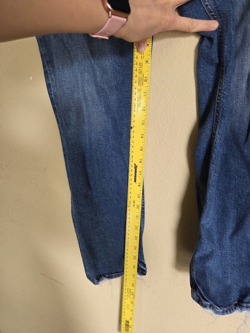 Agolde Riley Long Blue Jeans Lyocell Organic Cotton Straight Slim Skinny - Picture 4 of 7